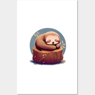 The relaxing sloth Posters and Art